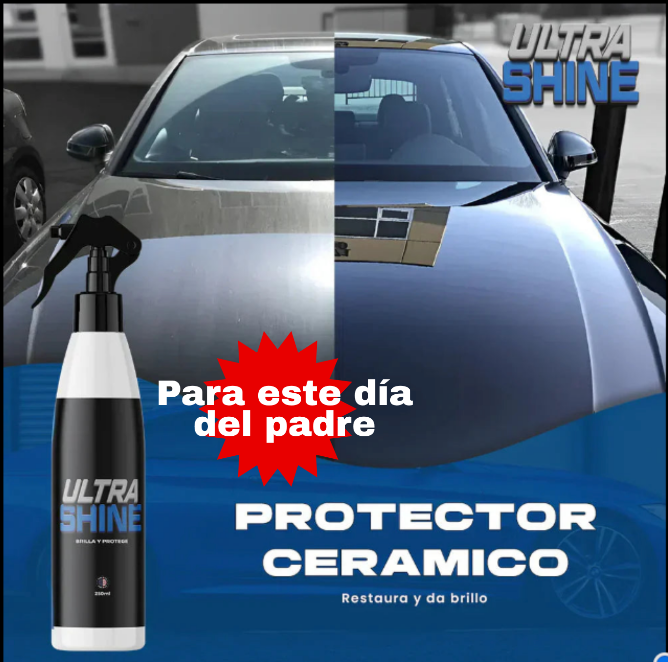 Spray Restaurador PREMIUM de Color y Brillo para Carros+ENVIO GRATIS